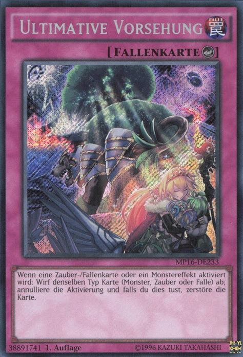 Recollectibles Sammelkarte Yugioh Karte Ultimative Vorsehung Deutsch