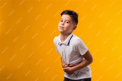 Premium Photo Stomachache Kid Boy Suffering From Abdominal Pain