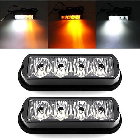 Amazon FXC 2pcs 4 LED Surface Mount Flashing Strobe Lights For