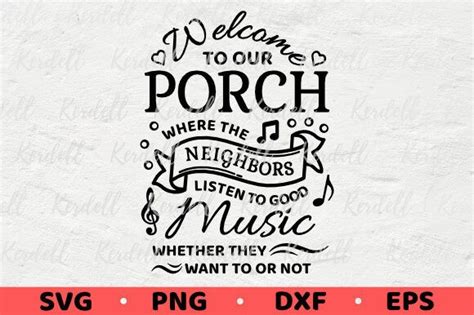 Welcome To Our Porch Funny Porch Sign Graphic By Kerdell Creative