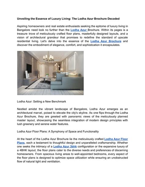 PPT - Unveiling the Essence of Luxury Living_ The Lodha Azur Brochure ...