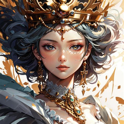 Premium Ai Image Anime Queen With A Crown