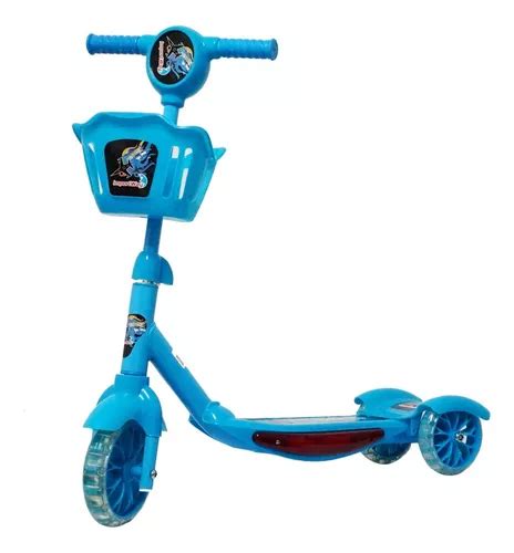 Patinete Infantil 3 Rodas Musical Luzes Cesta Menino Menina Frete grátis