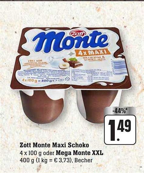 Zott Monte Maxi Schoko Oder Mega Monta Xxl Angebot Bei Nah Gut