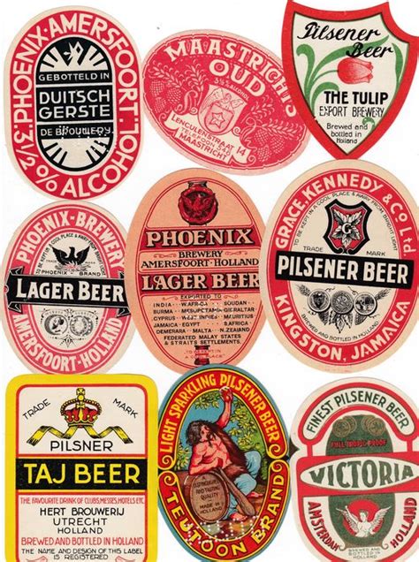 Fantastic Lot Of 63 Old To Very Old Beer Labels 1910 1950 Phoenix