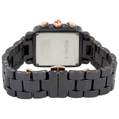 Michele Ladies Deco Black Ceramic Watch Mww06f000008 Deco Michele