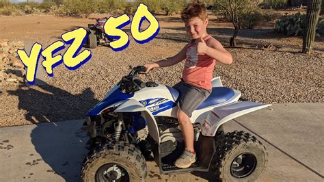 Yamaha Yfz 50 Review And Walk Around 5 Yr Old Rips Give The Kid A