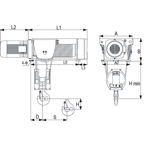 Electric Foot Mounted Hoist Type Sh Rx Lift Tehno S Doo Rumenka