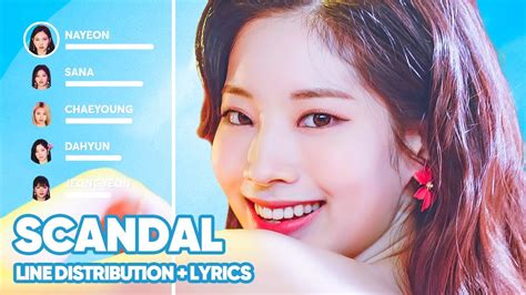 Twice Scandal Line Distribution Lyrics Color Coded Patreon