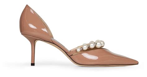 Jimmy Choo Nude Patent Leather Aurelie 65 Pumps Lyst