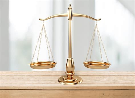 Premium Photo Gold Weight Scales Of Justice Balance Concept