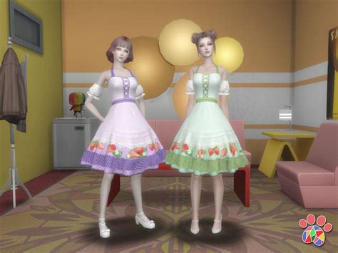 The Sims Resource Strawberry Dress