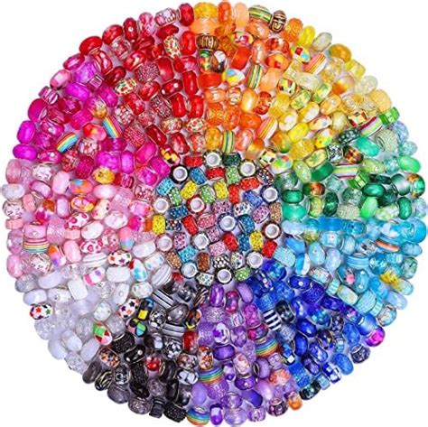 Amazon Pcs Assortment European Large Hole Beads Mixed Color