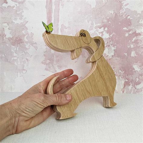 Perrito De Madera Decoraletras