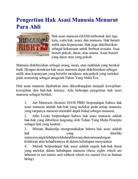 Materi Hak Asasi Manusia Sebagai Anugerah Allah Demokrasi Dan Hak Asasi Manusia Dalam Ekonomi