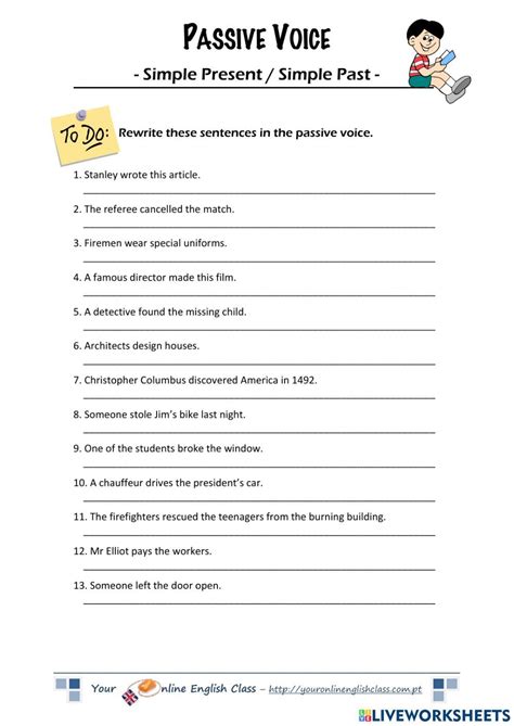 Passive Voice Present Simple Past Simple Exercises Worksheet In