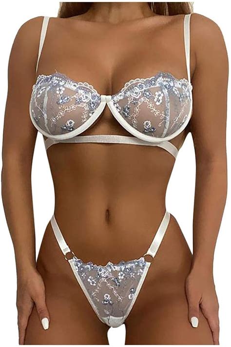 Amazon Lace Bodysuit For Women Transparent Lace Sexy Lingerie Women G String Embroidered