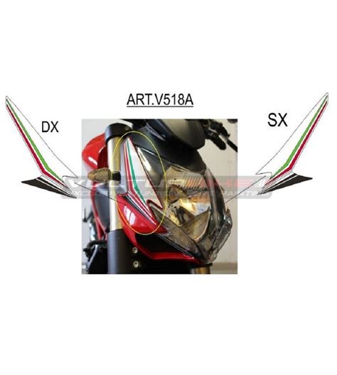 Adesivi Tricolore Per Cupolino Ducati Streetfighter 848 1098