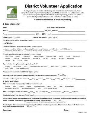 Fillable Online Volunteer Interest Form WJCC Schools Fax Email Print