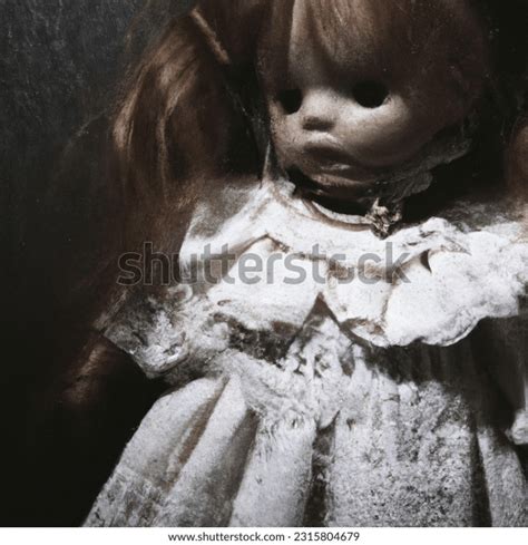 Close Photo Creepy Haunted Doll Dirty Ai Generated Image 2315804679