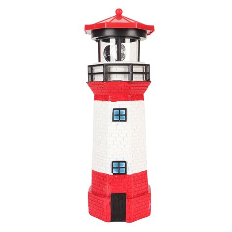 Solar Lighthouse Degree Rotating Lighthouse Decoration Fadeless