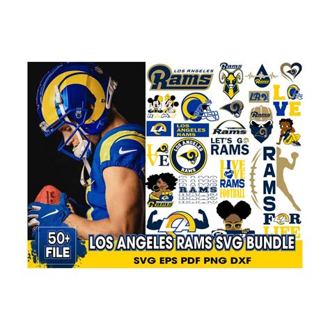 Los Angeles Rams Svg Bundle Rams Logo Svg Nfl Svg Footbal Inspire