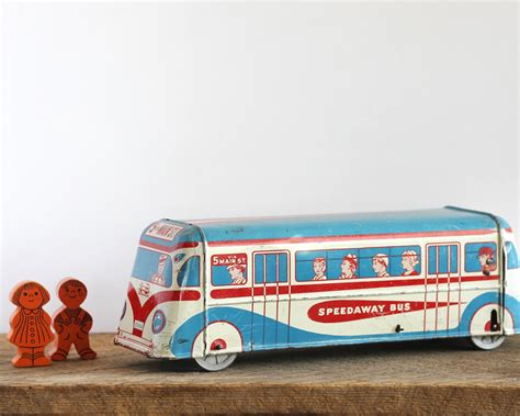 Vintage Tin Bus Toy