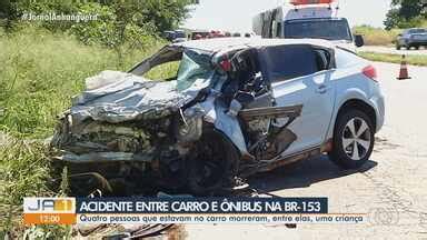 JA 1ª Edição Morre quarta vítima do acidente entre carro e um ônibus