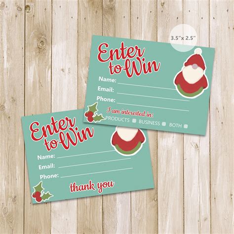 Printable Christmas Raffle Ticket Templates Santa & Holly - Etsy ...