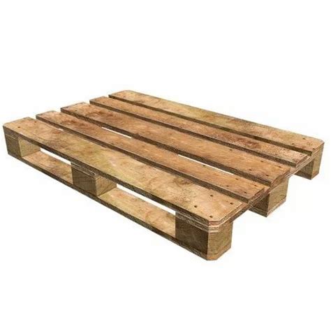 Rectangular 4 Way Industrial Rubber Wood Pallet For Packaging