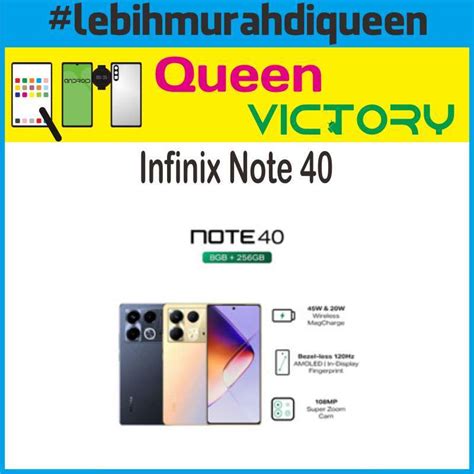 Promo Infinix Note 40 8 256 Garansi Resmi Indonesia Diskon 4 Di Seller