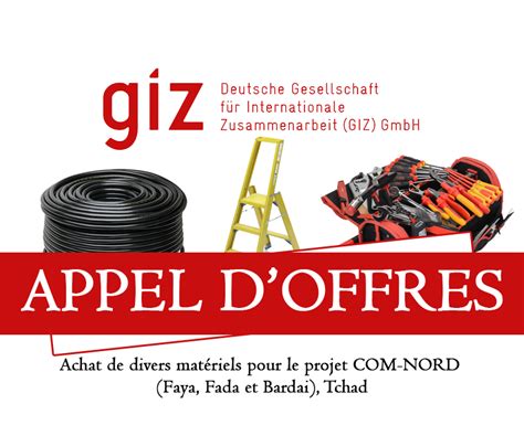 La Giz Lance Un Avis D Appel D Offres Pour L Achat De Divers Mat Riels