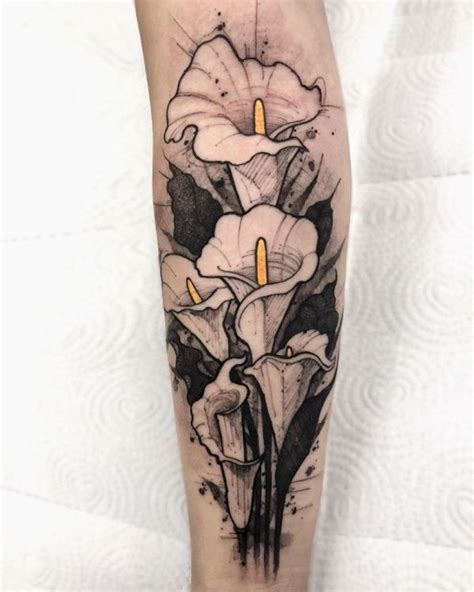 Amazing Calla Lily Tattoo Designs With Meanings And Ideas Body