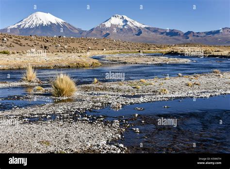 Volcanoes parinacota and pomerape hi-res stock photography and images ...