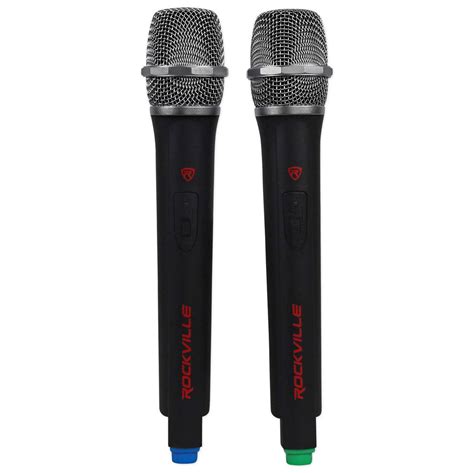 Rockville Rwm4400uh Uhf 4 Wireless Handheld Microphones 4 Church