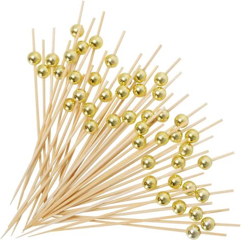 Amazon Plasticpro Cocktail Picks Bamboo Toothpicks With Ball End