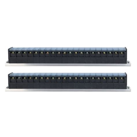 2 Pcs Terminal Block 30a 660v Dual Row Screw Terminal Barrier Strip For