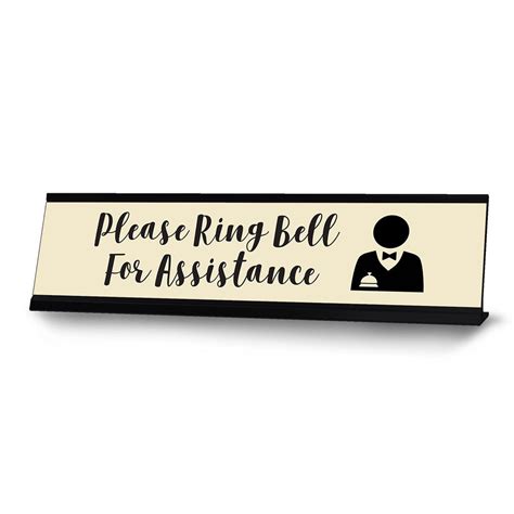 Please Ring Bell For Assistance Standard Desk Sign 2 X 8 Etsy