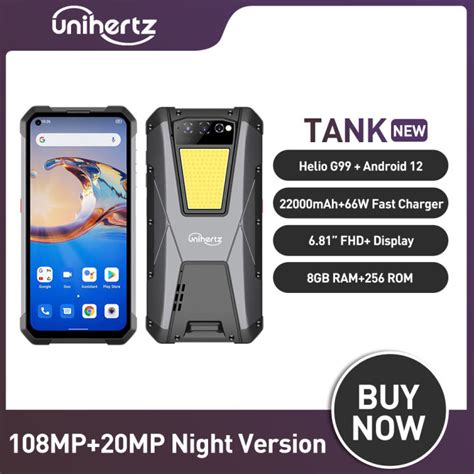 Unihertz Tank Larger Battery Rugged Smartphone Mah Night Vision