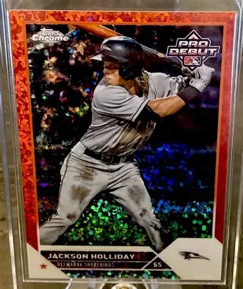 R Fracteur Diamant Rouge Jackson Holliday Topps Chrome Pro Debut