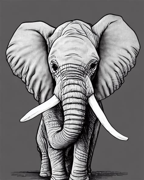 Elefante De Dibujos Animados Para Colorear