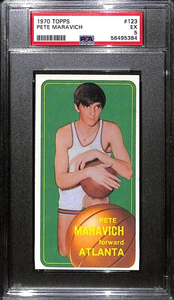 Lot Detail 1970 Topps Pete Maravich Rookie Card 123 Graded PSA 5 EX