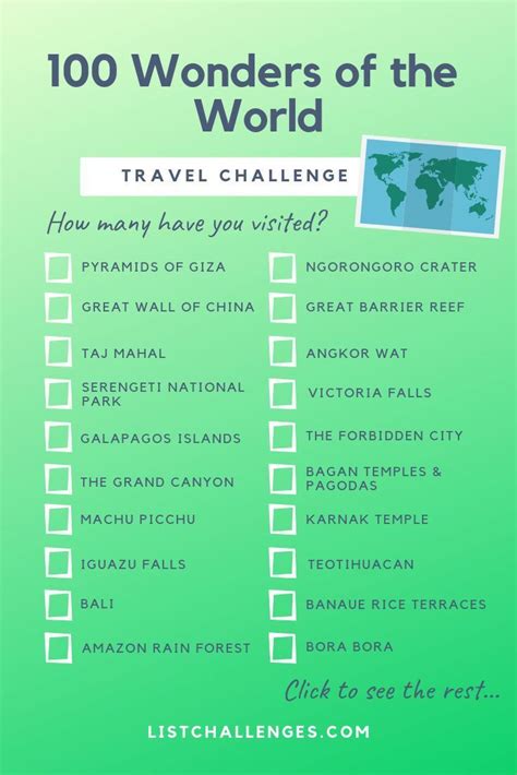 100 Wonders Of The World Travel Challenge ~ How Many Have You Visited