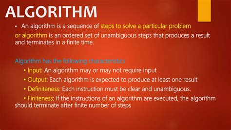 Algorithm And Flowchart Pptx