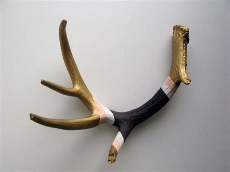 Striped Painted Antlers By Cassandra Smith On Etsy Painted Antlers