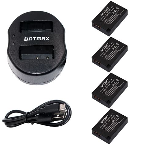 Batmax 4pc LP E17 LP E17 E17 Camera Battery Bateria LCD USB Dual