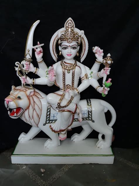 Painted Durga Mata Marble Murti Temple At Rs 31000 In Jaipur ID