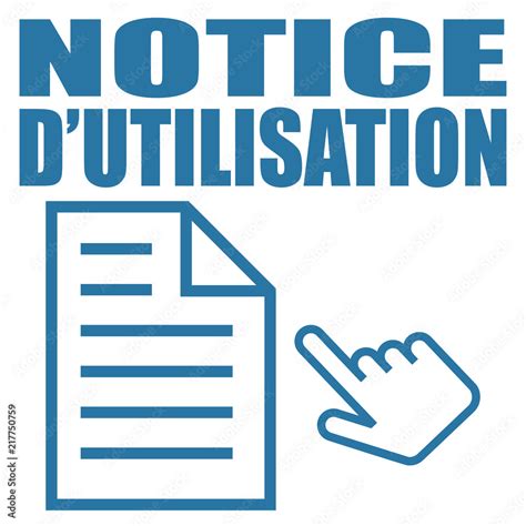 Logo Notice D Utilisation Stock Vector Adobe Stock