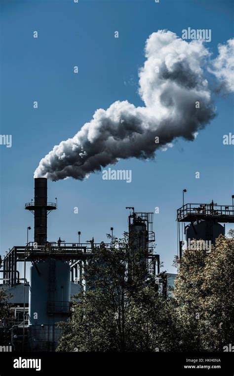 Industrial Smoke Stacks Stock Photo Alamy