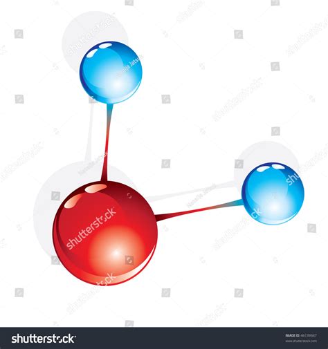 Two Hydrogen One Oxygen Water Molecule Stock Vector 46139347 - Shutterstock